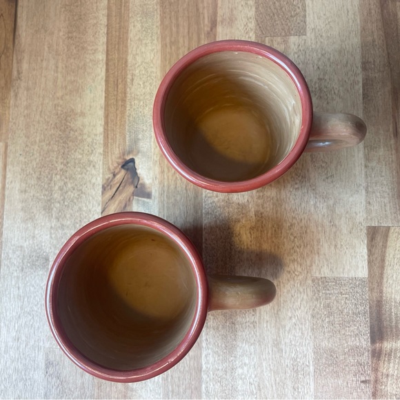 Vintage handcrafted Terracotta mugs - Picture 2 of 4